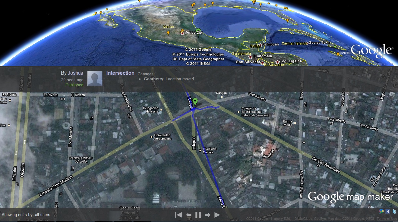 Google Map Maker with Earth plug-in (2011)